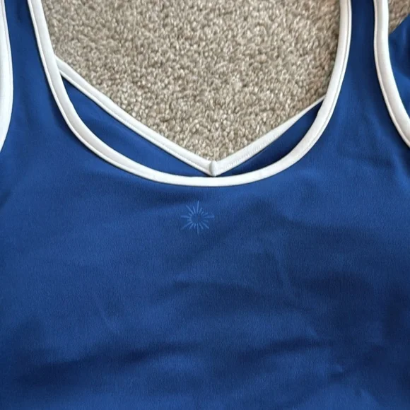 Aerie Blue and White Sports Bra 3/$18 - Picture 4 of 6